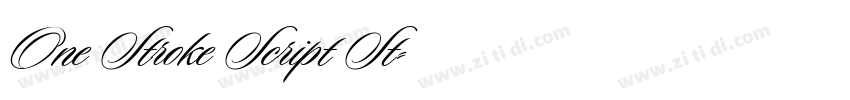 One Stroke Script St字体转换